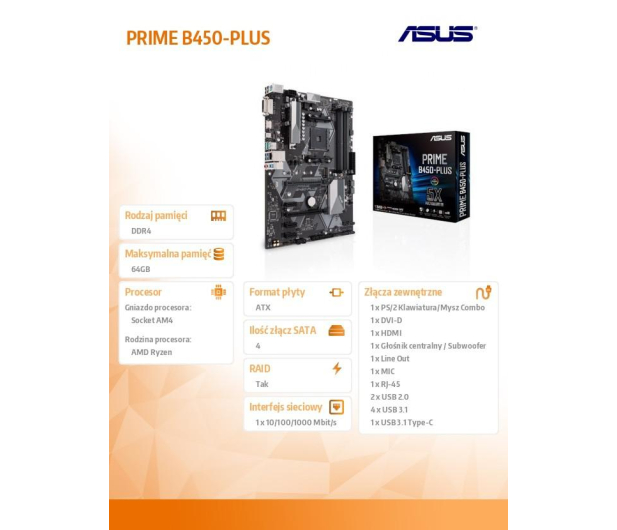 ASUS PRIME B450-PLUS - 441208 - zdjęcie 2